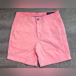 Vineyard Vines Island Shorts Men's 28 Neon Salmon Pink Flat Front Strechy Cotton